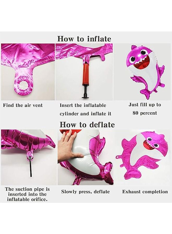 Ocean 9 Pcs Baby Shark Balloon Party Balloons For Kids - Image 5