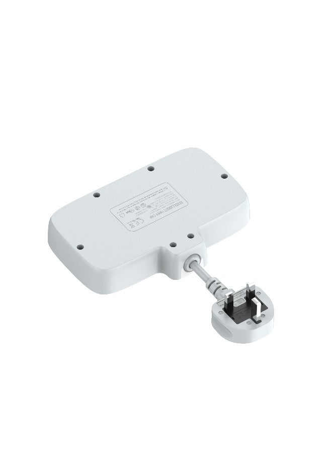 6-in-1 Multi plug power extension socket 2 AC Outlets, 2 USB Ports, 1 Type-C, LED Night Light, US/EU/UK - Image 5