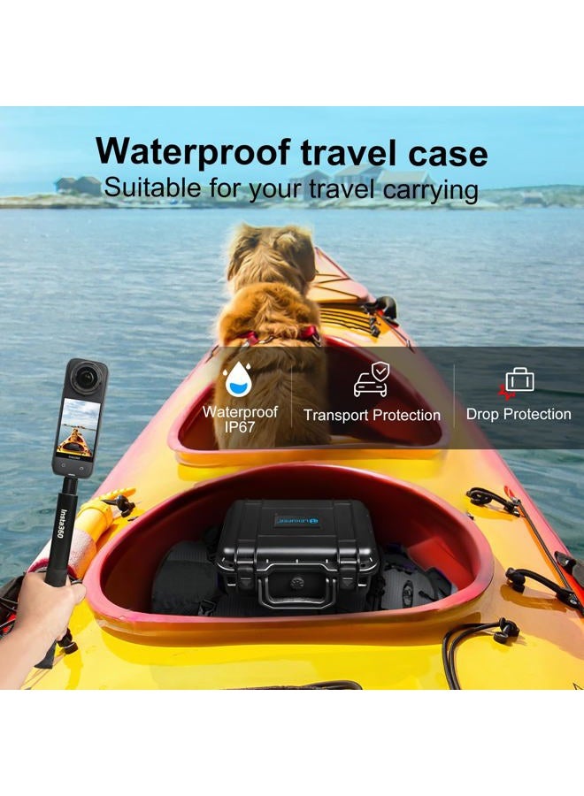 Lekufee Portable Waterproof Carrying Case Compatible with Insta360 X5/Insta360 X4/ Insta360 X3 / Insta360 ONE X2 Action Camera and More Accessories(Case Only) - Image 5