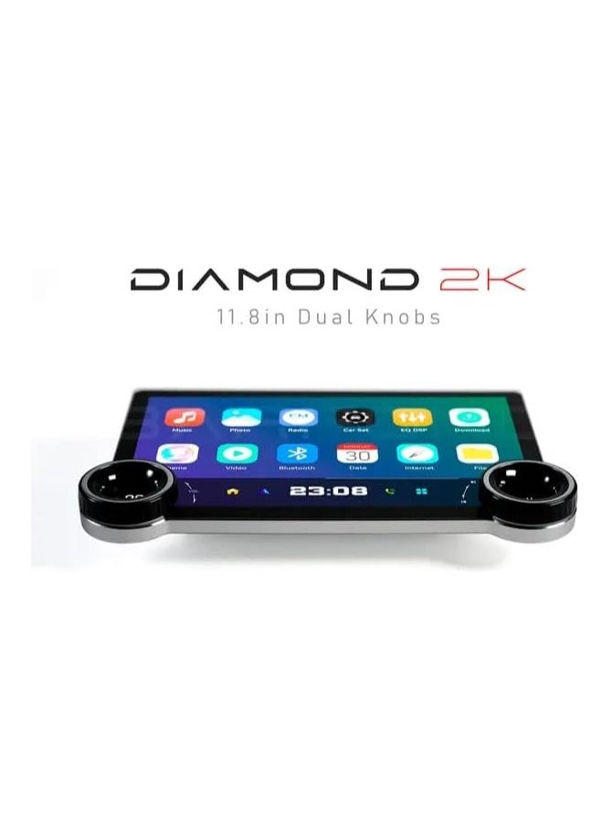Generic - 11.8 Inch Diamond 2K Car Android Screen Support Apple Carplay Android Auto Wireless Suitable For 9 Inch 10 inch Android Frame 4GB RAM 64GB ROM Fast Interface Quick Boot AHD Camera Included - Image 1