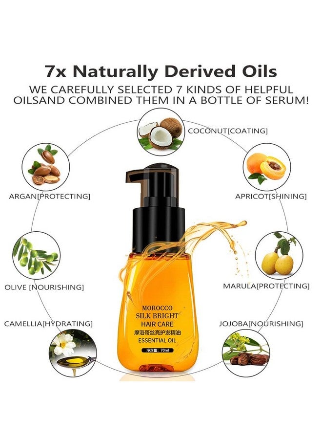 Rednow Frizzy Hair Serum - Morocco Silk Bright Anti-Frizz Serum for Smooth, Shiny Hair, Frizz-Free Smoothing with Natural Oils for Dry, Curly, Wavy, Damaged Hair (2Pcs) - Image 4