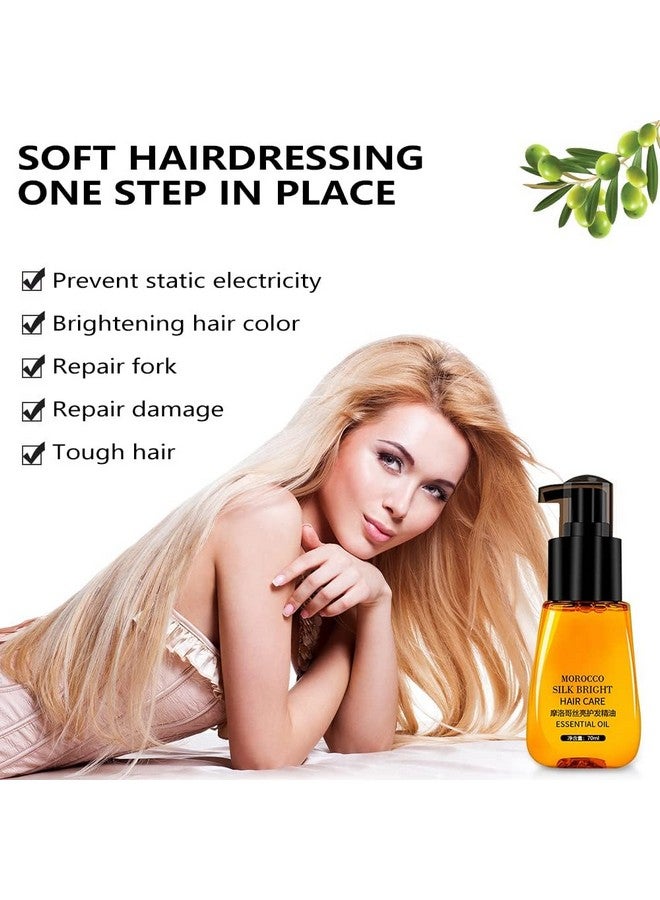 Rednow Frizzy Hair Serum - Morocco Silk Bright Anti-Frizz Serum for Smooth, Shiny Hair, Frizz-Free Smoothing with Natural Oils for Dry, Curly, Wavy, Damaged Hair (2Pcs) - Image 5