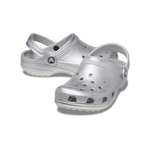 Crocs Unisex Kids 209198-0P1 Classic Metallic Cg T Sil Mtlc, Silver Metallic, 25/26 EU, Easy To Clean - Image 4
