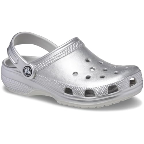 Crocs Unisex Kids 209198-0P1 Classic Metallic Cg T Sil Mtlc, Silver Metallic, 25/26 EU, Easy To Clean - Image 2