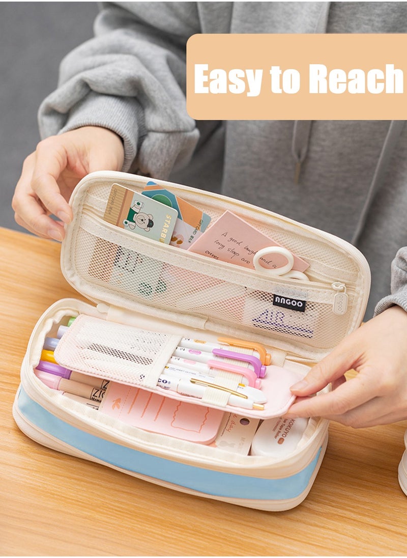 Generic - Extra Large Capacity Pencil Case ,Holds 90 Pens, Fits 20cm Ruler, 3cm-5cm Height Adjustable , Multi-functional Storage - Image 1