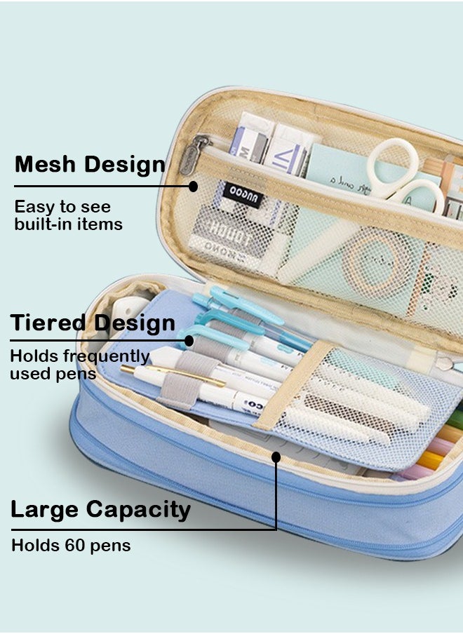 Generic - Extra Large Capacity Pencil Case ,Holds 90 Pens, Fits 20cm Ruler, 3cm-5cm Height Adjustable , Multi-functional Storage - Image 1