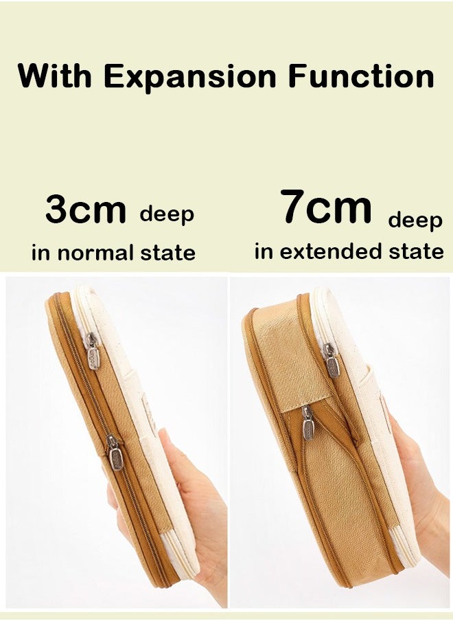 Generic - Extra Large Capacity Pencil Case ,Holds 90 Pens, Fits 20cm Ruler, 3cm-5cm Height Adjustable , Multi-functional Storage - Image 1