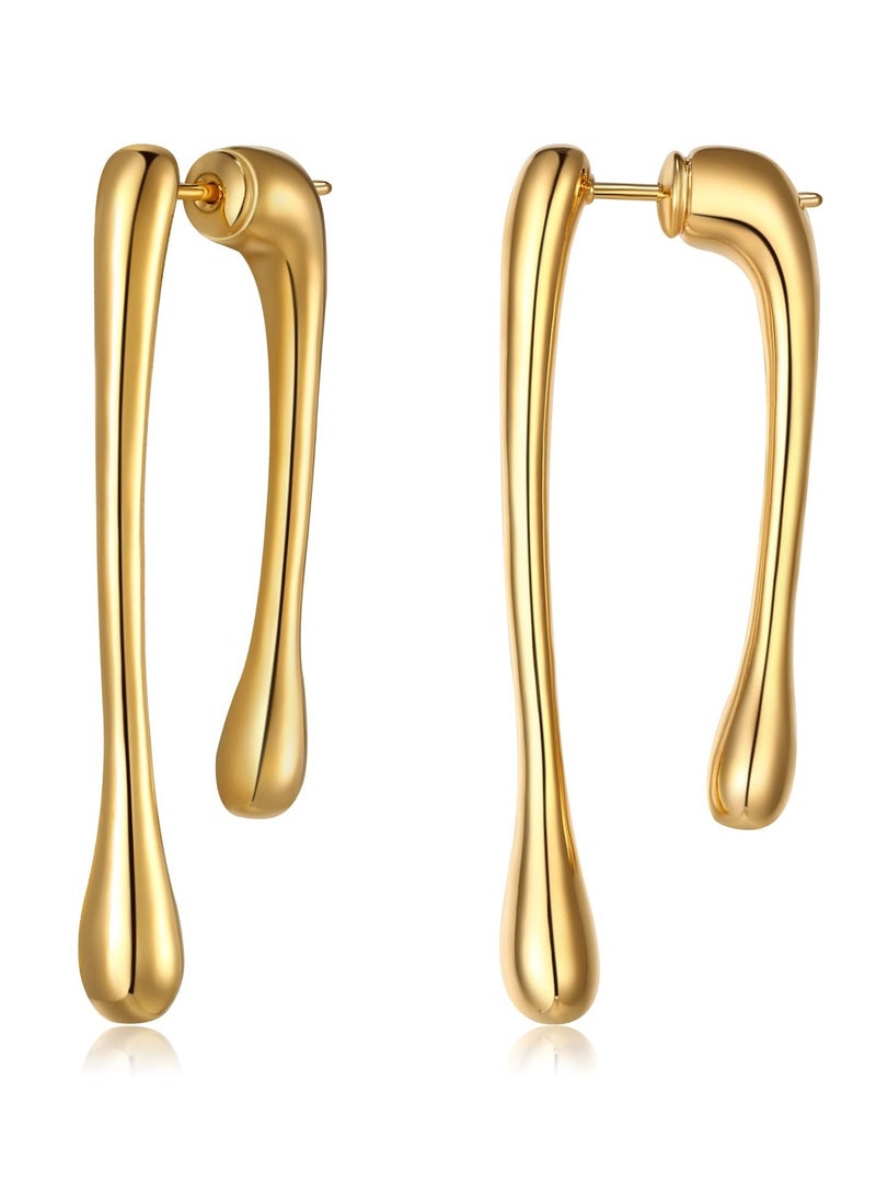 Excefore Earrings for Women, Gold Tassel Earrings, Drop Statement Tassel Earrings, Boho Statement Tassel Earrings, Hypoallergenic Earrings, Jewelry for Women Girls Gift (1 Pair) - Image 1