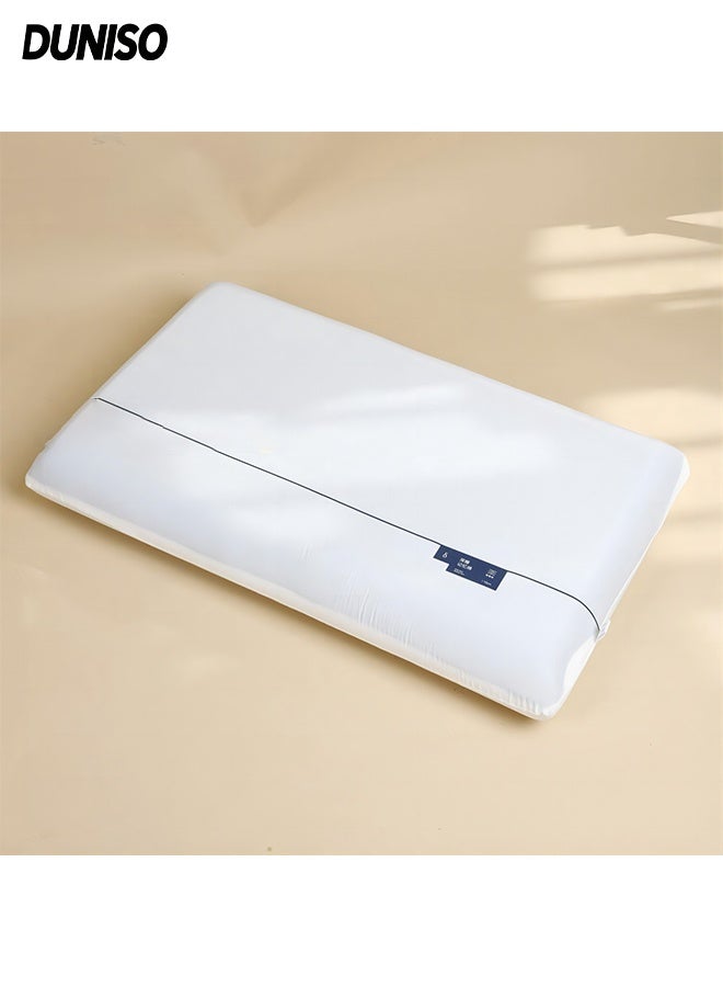 DUNISO وسادة من رغوة الذاكرة، وسادة فندقية من الألياف الدقيقة لدعم النوم العميق، وسادة ناعمة مريحة قابلة للإزالة لتخفيف آلام الرقبة، 40*70 سم - Image 1