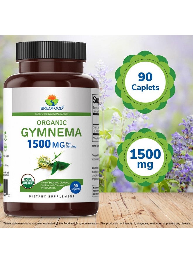 Brieofood Organic Gymnema 1500mg, 45 Servings, Vegetarian, Gluten Free, 90 Vegetarian Tablets - Image 3