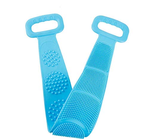 Toriox Silicone Body Scrubber/Bath Body Cleaning Belt/Skin Brush Belt/Exfoliating/Exfoliator Body Washable Scrubber/Scrubber Belt For Skin/Bathing/Body Dirt Removal For Kids Men's & Women Multi color - Image 1