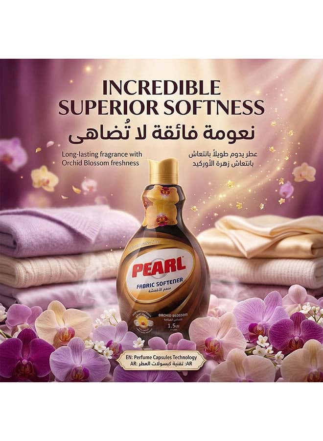 Pearl Fabric Softener Concentrate 1.5L Orchid Blossom Perfume Capsules Long Lasting Fragrance Laundry Conditioner 1.5 L - Image 2