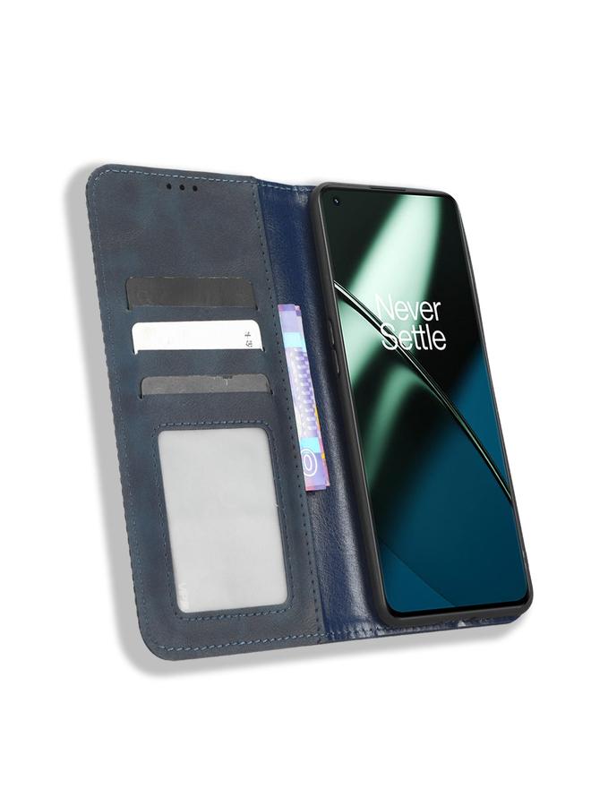 S-TOP Case For OnePlus 11R / Ace 2 Magnetic Buckle Retro Texture Leather Phone Case - Image 4
