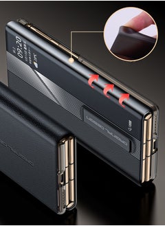 SUNDAREE Case for Huawei Mate XT, Lightweight and Ultra-Thin Leather Case, Shockproof and Drop-Proof, Built-in Smart Window, Stand (Black,for Mate XT)  - Image 4