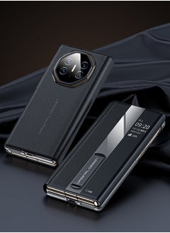 SUNDAREE Case for Huawei Mate XT, Lightweight and Ultra-Thin Leather Case, Shockproof and Drop-Proof, Built-in Smart Window, Stand (Black,for Mate XT)  - Image 2