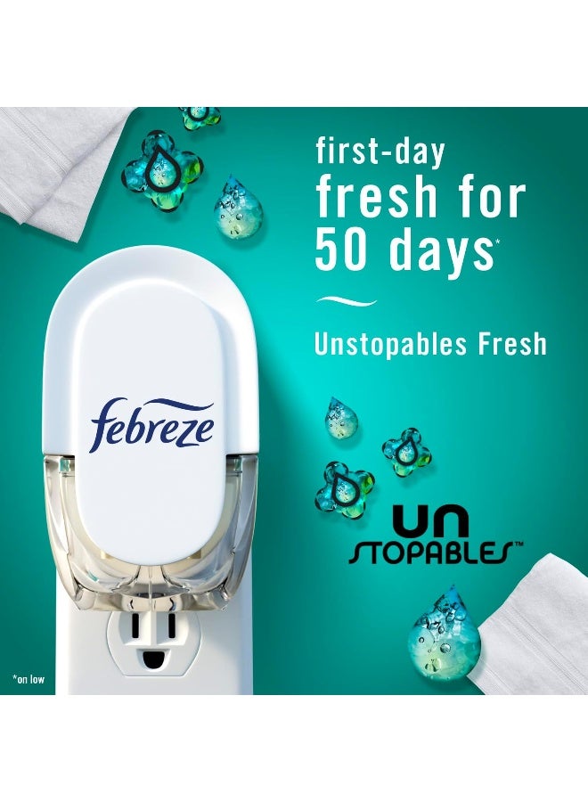 febreze Febreze Unstopables Odor-Fighting Plug Air Freshener, Fresh, (3) .87 fl. oz. Oil Refills - Image 3
