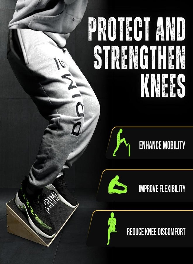 Prime Ambition™ Premium Knees Over Toes Slant Board for Athletic Performance, Training Incline Board for Squats, 1000 Lbs Weight Capacity, Wooden Incline Boards with Non-Slip Surface for Calf Stretch, - Image 3