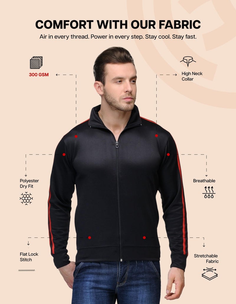 Scott International Jackets for Men | Winter wear | Men's Polyester Full Sleeve Zip with Pocket | Men Jackets | Winter Standard length Jackets - Image 4