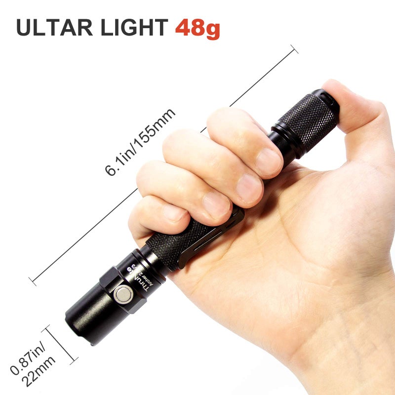 ThruNite مصباح يدوي LED ثرو نايت آرتشر 2A V3، 500 لومن مصباح AA صغير مع حبل، مقاوم للماء IPX8، مصباح خارجي مزدوج التبديل للتنزه، التخييم، الاستخدام اليومي، EDC - CW - Image 2