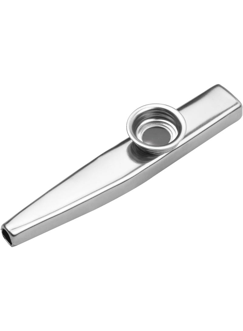 Aluminum Soprano Kazoo Flute for Humming & Buzzing Vibrating Organ Voice Disguise Nasal Tone Simple Classic Membranophone Musical Instrument for Jazz Folk Blues Modern Music & Comedy Performances