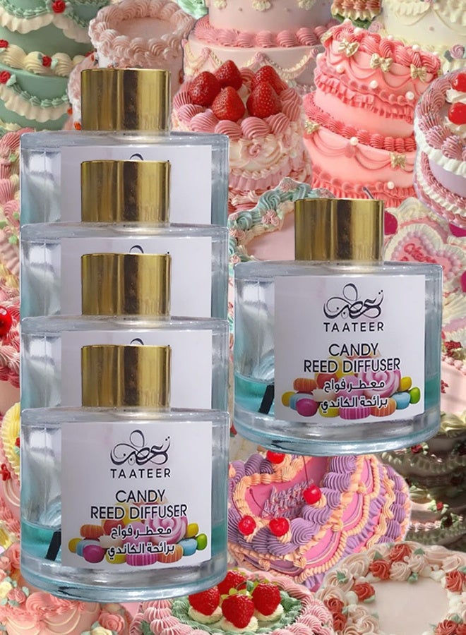 TAATEER 5 Pieces Candy Reed Diffuser - Image 1