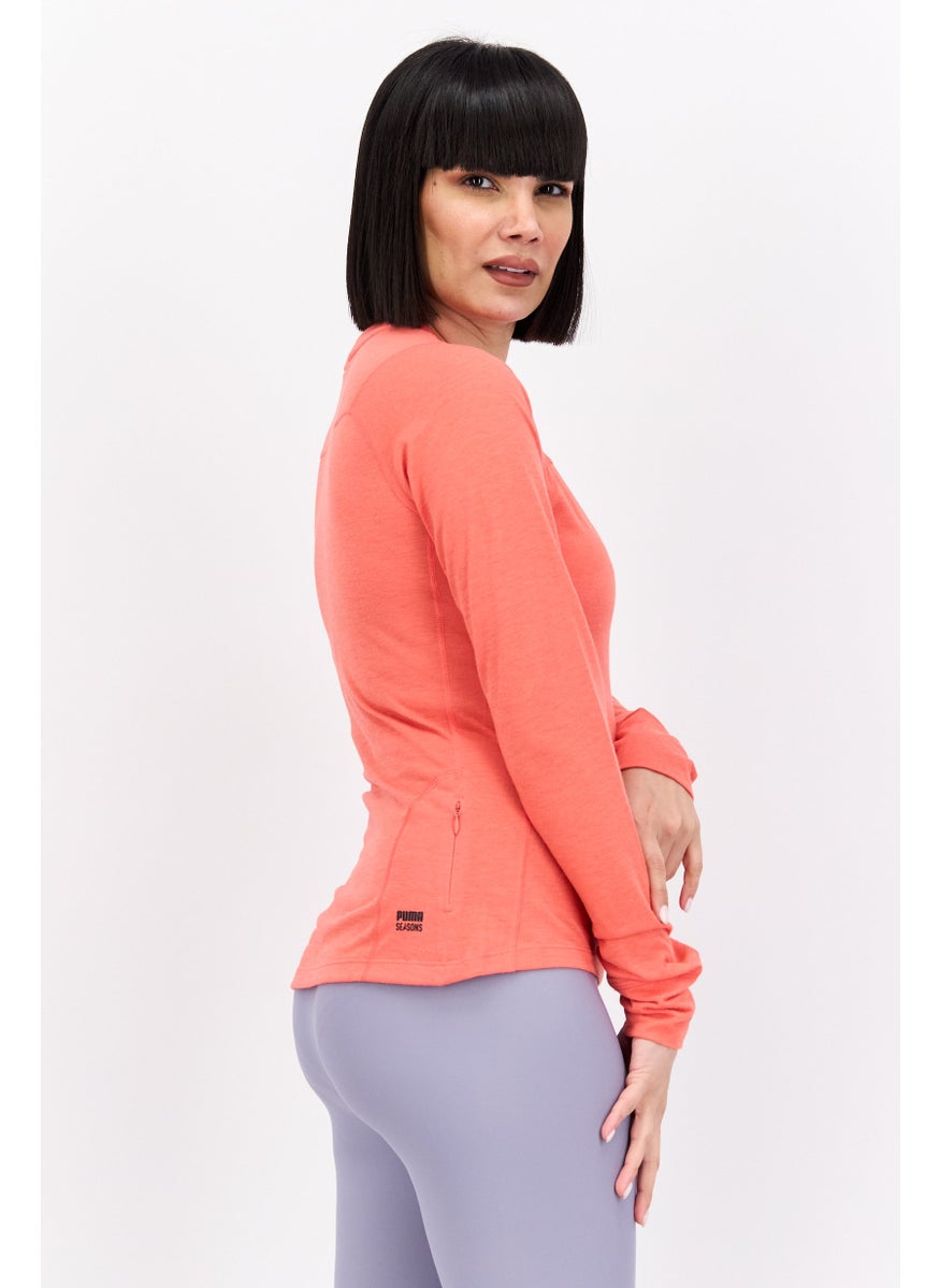 PUMA Women Sportswear Fit Long Sleeves Training Top, Coral  - Image 2