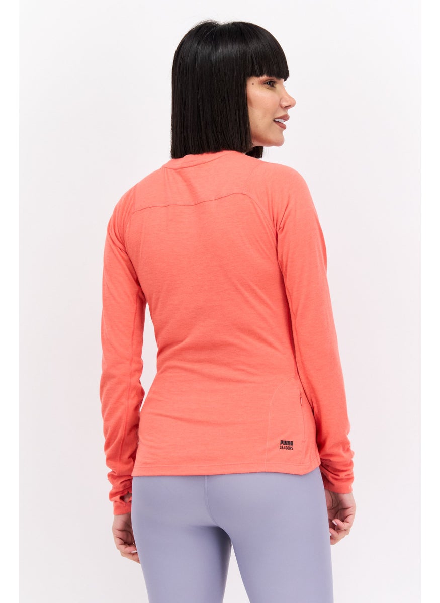PUMA Women Sportswear Fit Long Sleeves Training Top, Coral  - Image 4