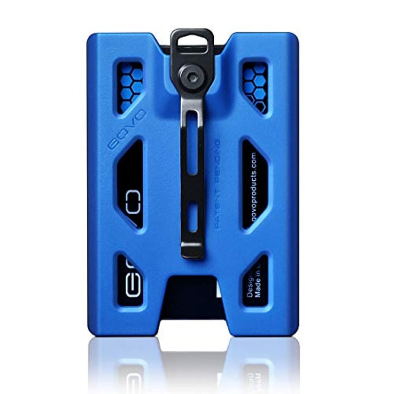 GOVO T4 Badge HolderWallet Durable Polycarbonate IDCredit Holder with Metal Clip and 4 Cards Slot Holds 1 to 4 Cards Blue - Image 2