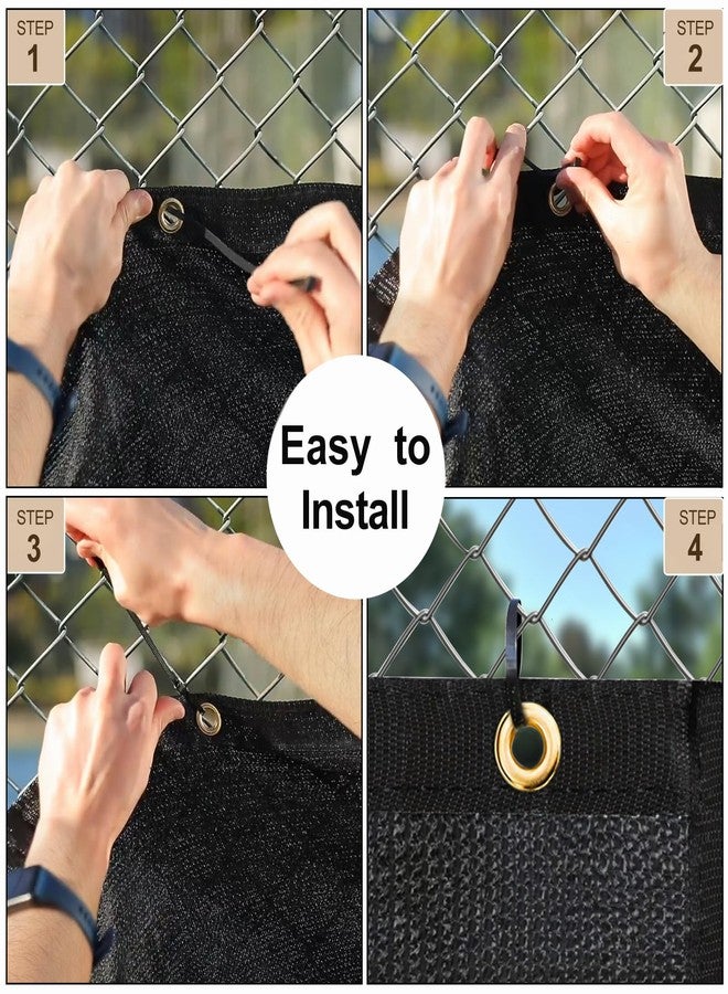 UPGRADE Balcony Privacy Screen Fence Commercial Shade Cover 3' x 16' with Ties Durable and UV Resistant Perfect for Deck Patios-Black, Customizable - Image 4