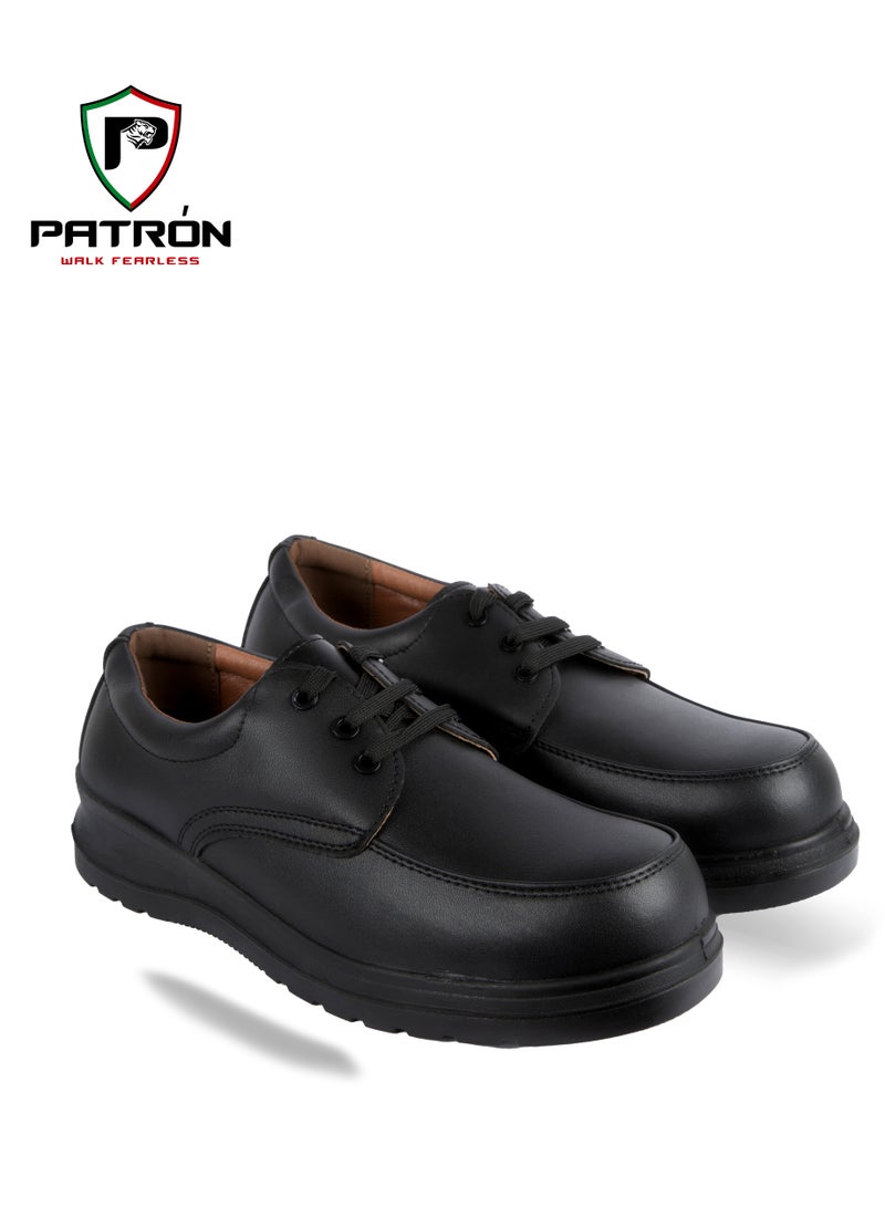 Patron EXECUTIVE PT883 | PATRON Men Women Leather Safety Shoe Metal Free Composite Toe Cap Breathable Lightweight Comfortable Puncture Proof Industrial Factory work Protective  - Image 1