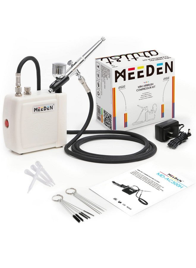 MEEDEN Mini Airbrush Compressor Kit Beginner Air Brush Set With Dualaction Gravity Feed 0.5Mm Airbrush - Image 1