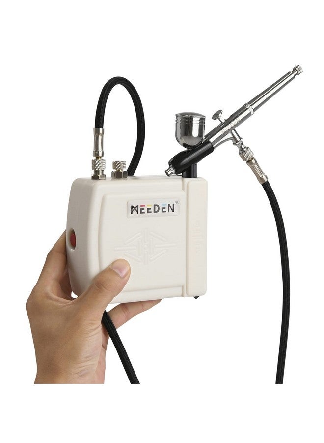 MEEDEN Mini Airbrush Compressor Kit Beginner Air Brush Set With Dualaction Gravity Feed 0.5Mm Airbrush - Image 2