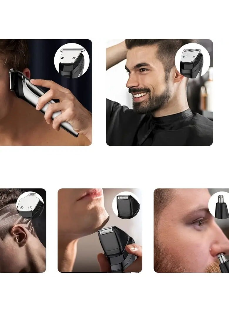 ORiTi ماكينة تشذيب اللحية للرجال، ماكينة تشذيب الشعر الكل في واحد للرجال، ماكينة حلاقة لقص الوجه والشارب والأنف والأذن - Image 5