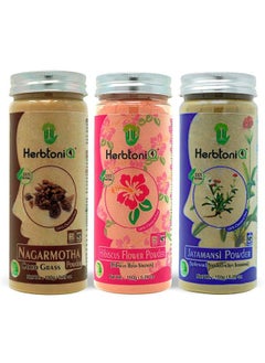 Herbtoniq 100% Natural Nagarmotha Hibiscus Jatamansi Powder For Making Diy Mask For Face/Facial Hair & Body (450 Gram)  - Image 1