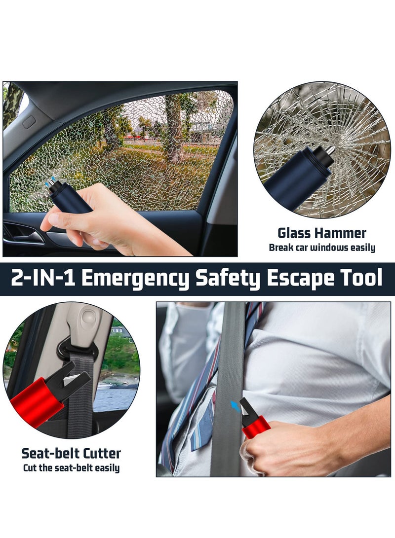Zikra 3pcs Car Safety Hammer Mini Car Window Breaker Escape Tool Glass Breaker Seatbelt Cutter Vehicle Safety Glass Hammer for Land and Underwater - Image 4