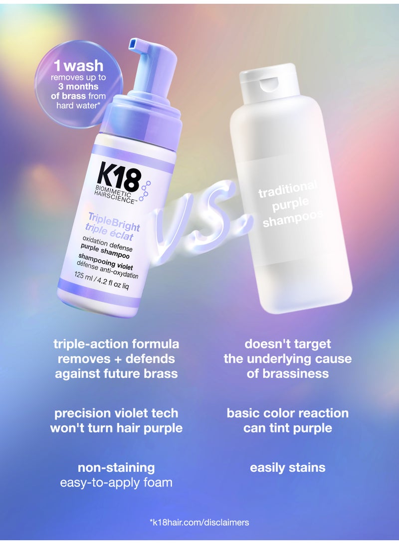 K18 TripleBright oxidation defense purple shampoo 125ml - Image 4