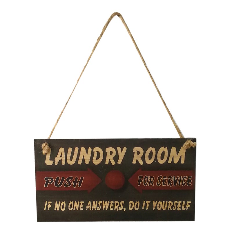 2pcs Laundry Room Wall Plaque Sign Hanging Wall Door Sign Decor Ornament - Image 2