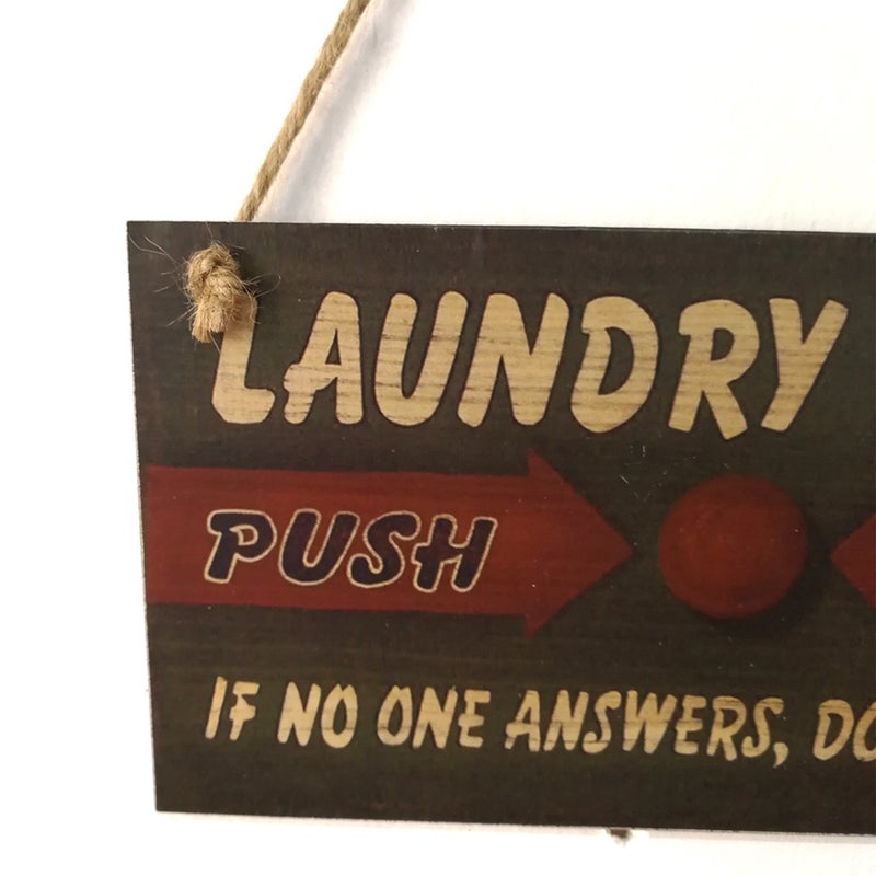 2pcs Laundry Room Wall Plaque Sign Hanging Wall Door Sign Decor Ornament - Image 4