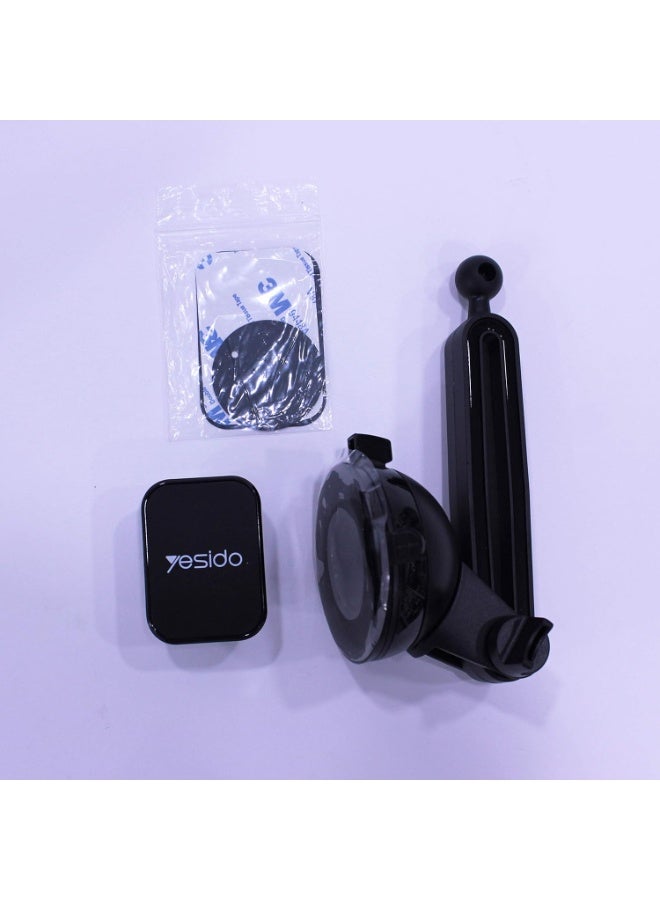 YESIDO C39 Telescopic Magnetic Car Phone Holder – Strong Suction Windshield & Dashboard Mount, Retractable Bracket Stand for All Smartphones - Image 4