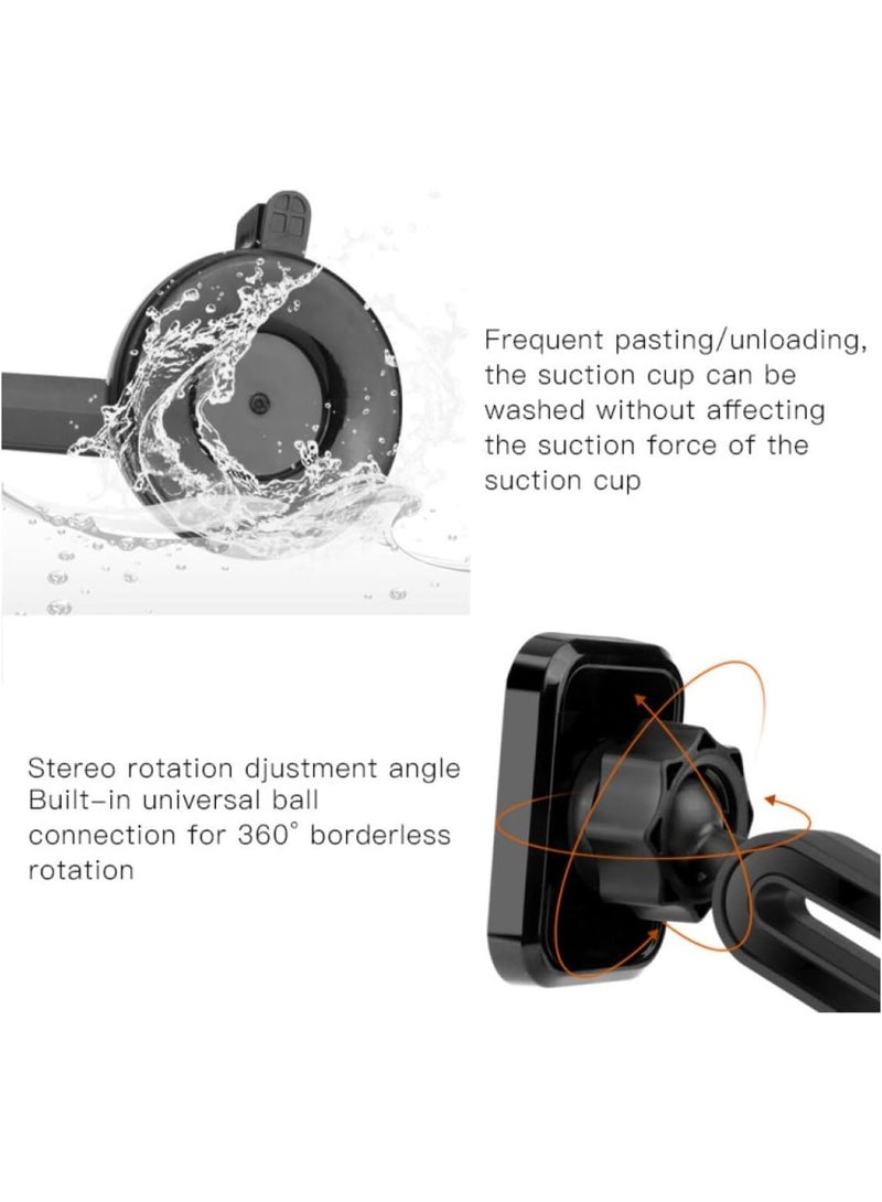 YESIDO C39 Telescopic Magnetic Car Phone Holder – Strong Suction Windshield & Dashboard Mount, Retractable Bracket Stand for All Smartphones - Image 2