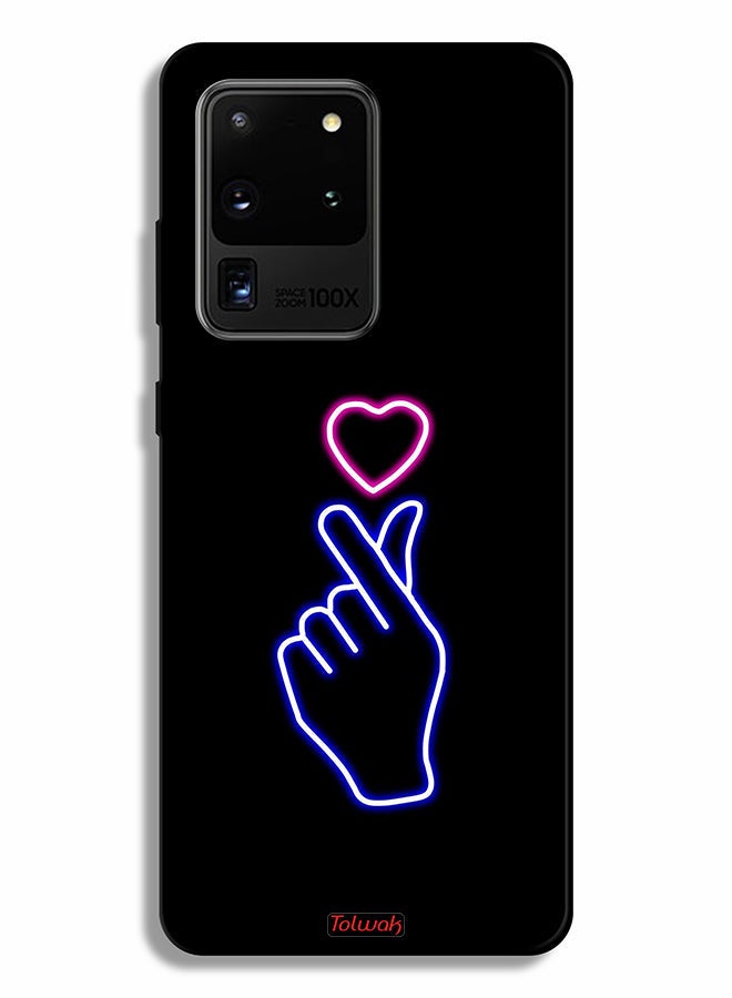 Tolwak Samsung Galaxy S20 Ultra Protective Case Cover Snap Heart Art - Image 2