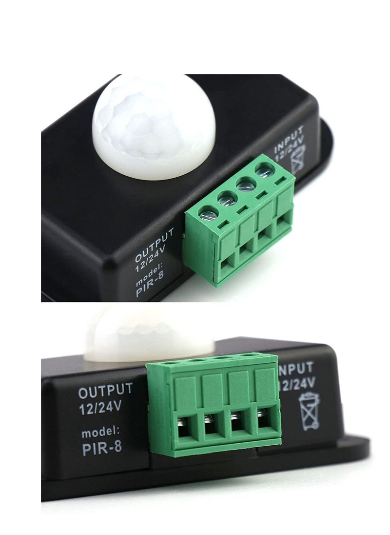SYOSI - 2 Pack Body Infrared Light Switch 12V 24V PIR Motion Sensor Switch for LED Light Strip Automatic  Controller LED Strips Lighting - Image 1