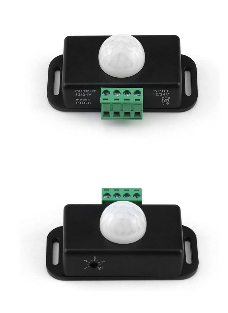 SYOSI - 2 Pack Body Infrared Light Switch 12V 24V PIR Motion Sensor Switch for LED Light Strip Automatic  Controller LED Strips Lighting - Image 1