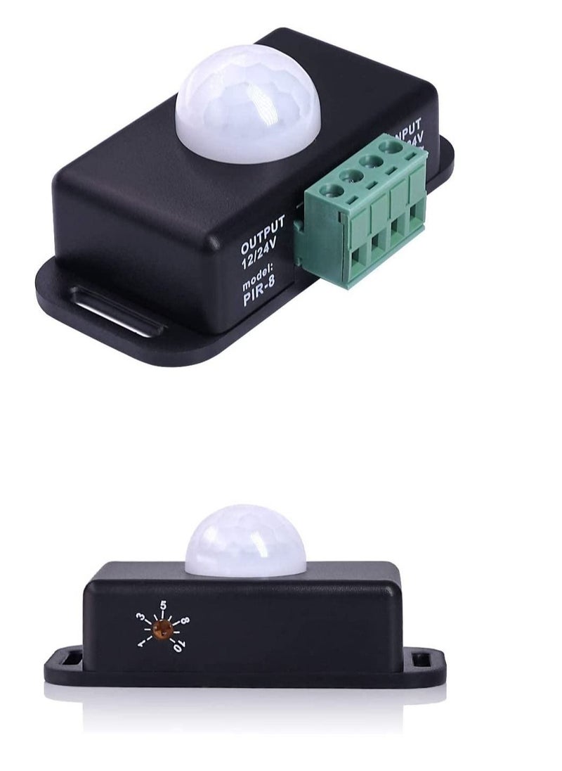 SYOSI - 2 Pack Body Infrared Light Switch 12V 24V PIR Motion Sensor Switch for LED Light Strip Automatic  Controller LED Strips Lighting - Image 1