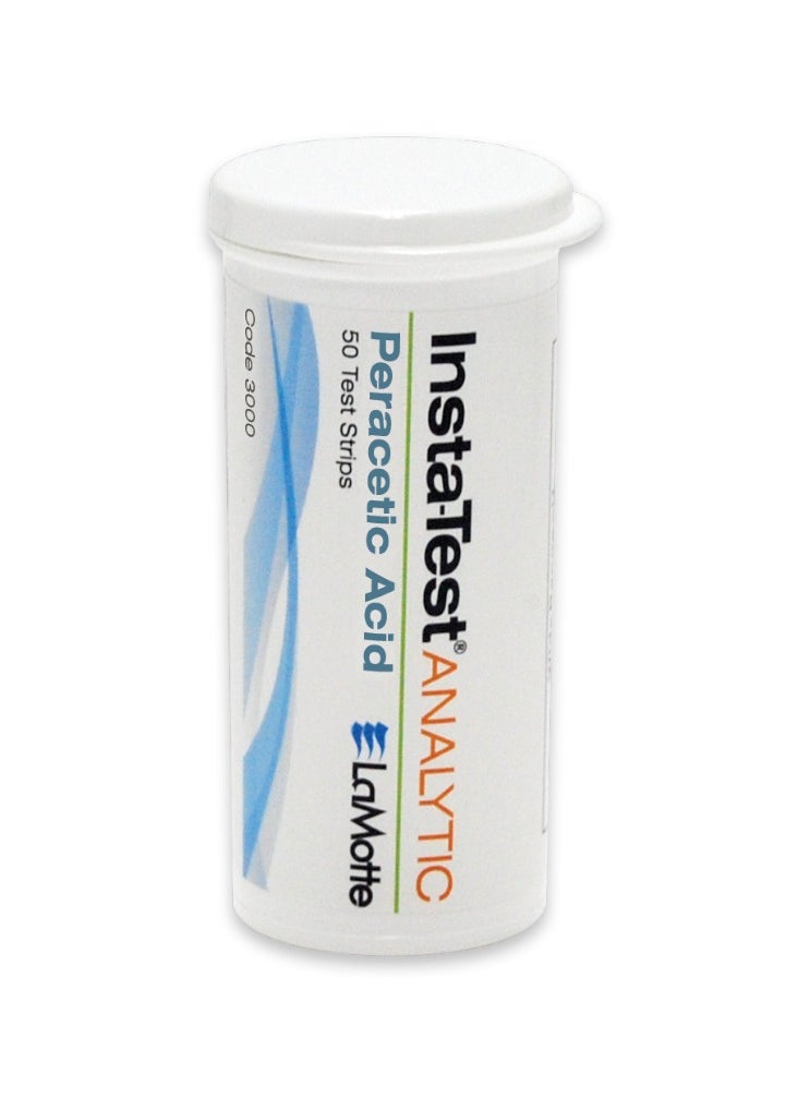 LaMotte - LaMotte, Peracetic Acid Test Strips, 160 ppm, White, 50/Bottle - Image 1