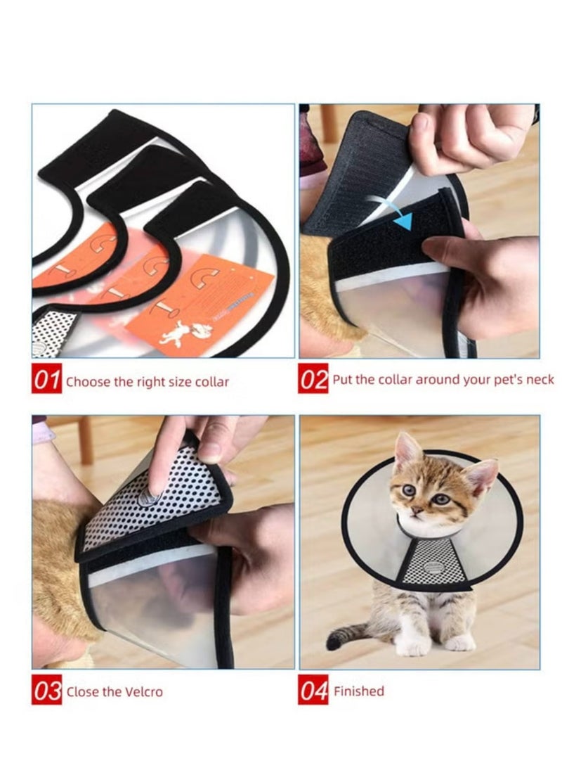 أولدجان قطة الحيوانات الأليفة مكافحة العض العناية الجرح الوقائي واضح / أسود - Image 3