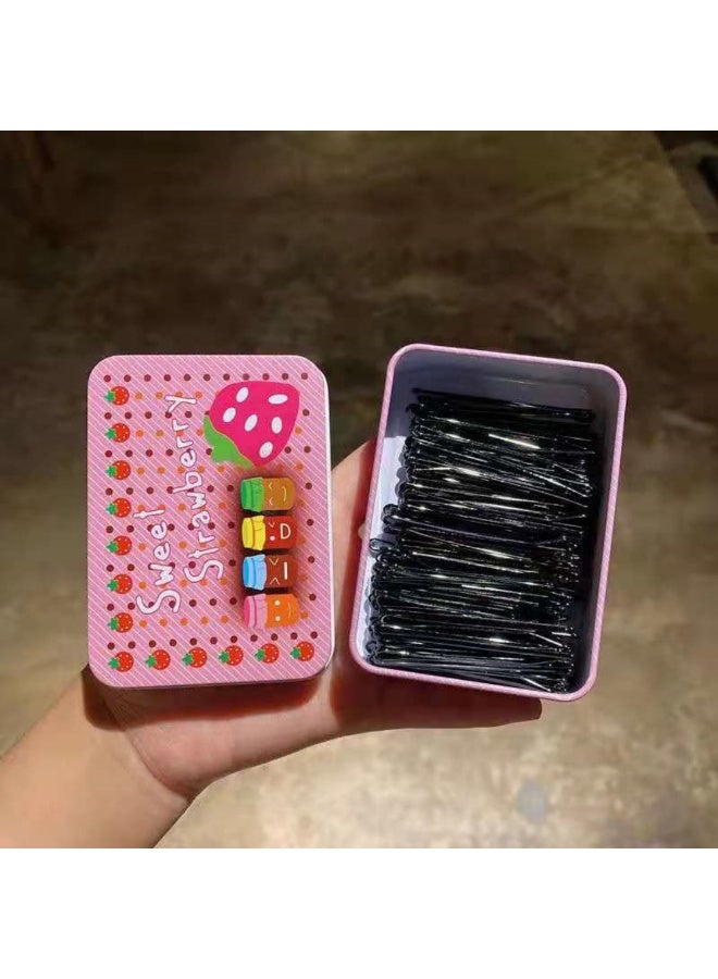 ١٠٠ دبوس شعر طويل مع علبة تخزين - Image 1