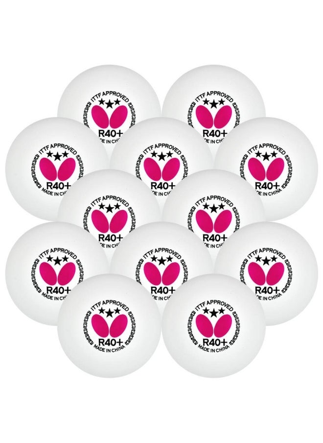 BUTTERFLY Butterfly-Three-Star R40+ Table Tennis Ball Pack Of 12 -7010680140-4906901203198  - Image 3