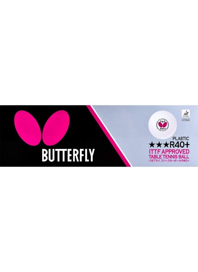 BUTTERFLY Butterfly-Three-Star R40+ Table Tennis Ball Pack Of 12 -7010680140-4906901203198  - Image 4