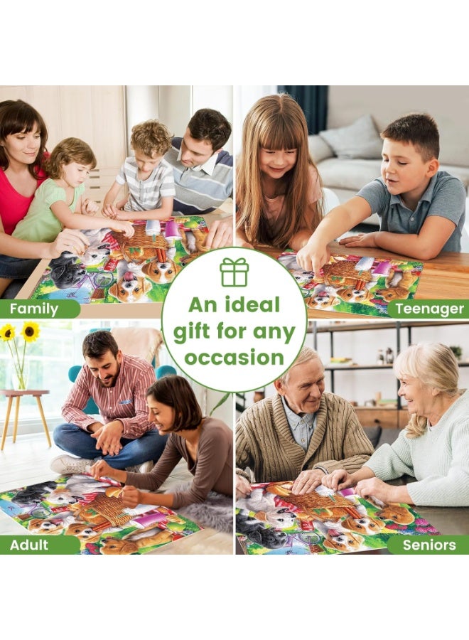 1000 قطعة من الألغاز للكلاب في نزهة - ألعاب ألغاز ممتعة للكبار والأطفال - هدية عيد ميلاد مثالية - Image 3